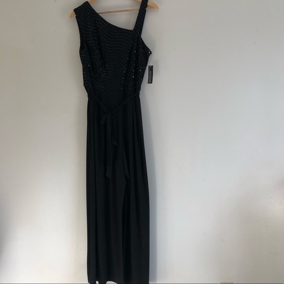 R&M Richards Jersey Jumpsuit Metallic Bodice - Picture 5 of 5